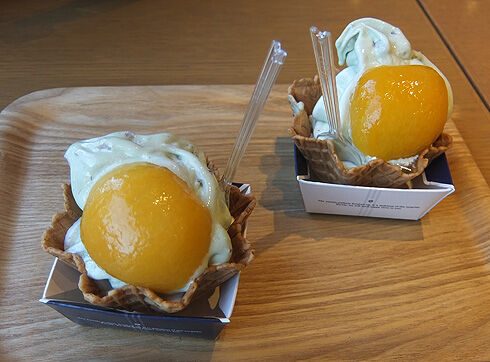 道の駅とみうら 枇杷ソフト＋ピーナツペースト