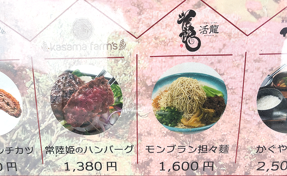 道の駅かさま,道の駅笠間,モンブラン担々麺