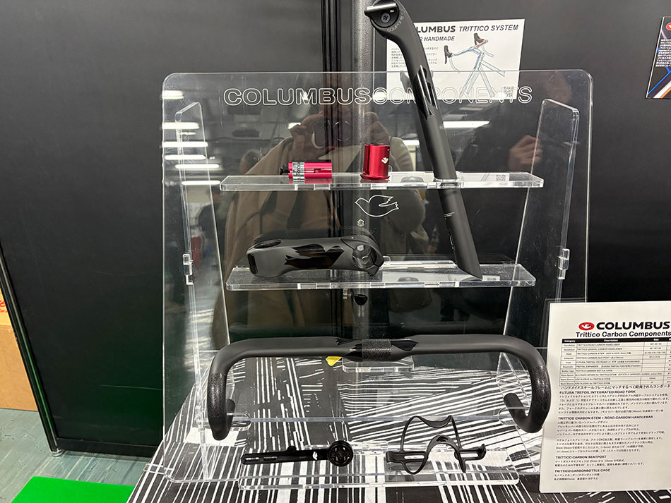 ハンドメイドバイシクル展で展示された、COLUMBUS（コロンバス）自転車のパーツ・フレーム素材