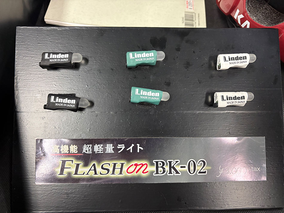 ハンドメイドバイシクル展で展示された、Linden(輪電)の超軽量リアライト
